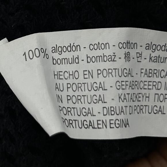 Zara Black 100% Cotton Open-Knit Mesh Tank Top - Picture 4 of 5